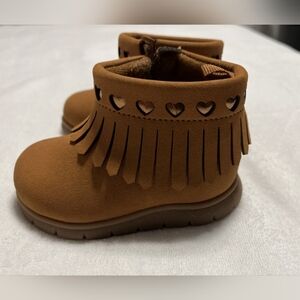 Carter's Brown Fringe Kids Boots Size 3 NWT